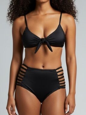 NWOT L*Space high waist bikini set black